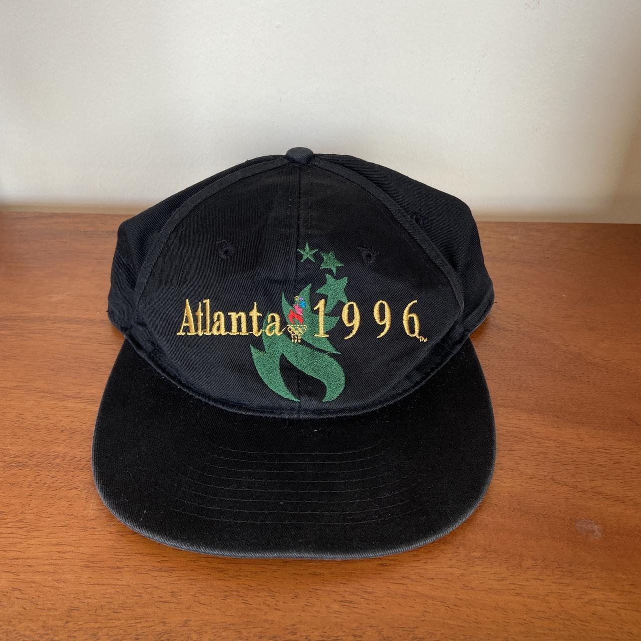 Vintage 90s USA Atlanta Olympics 1996 summer games embroidered graphic black cap