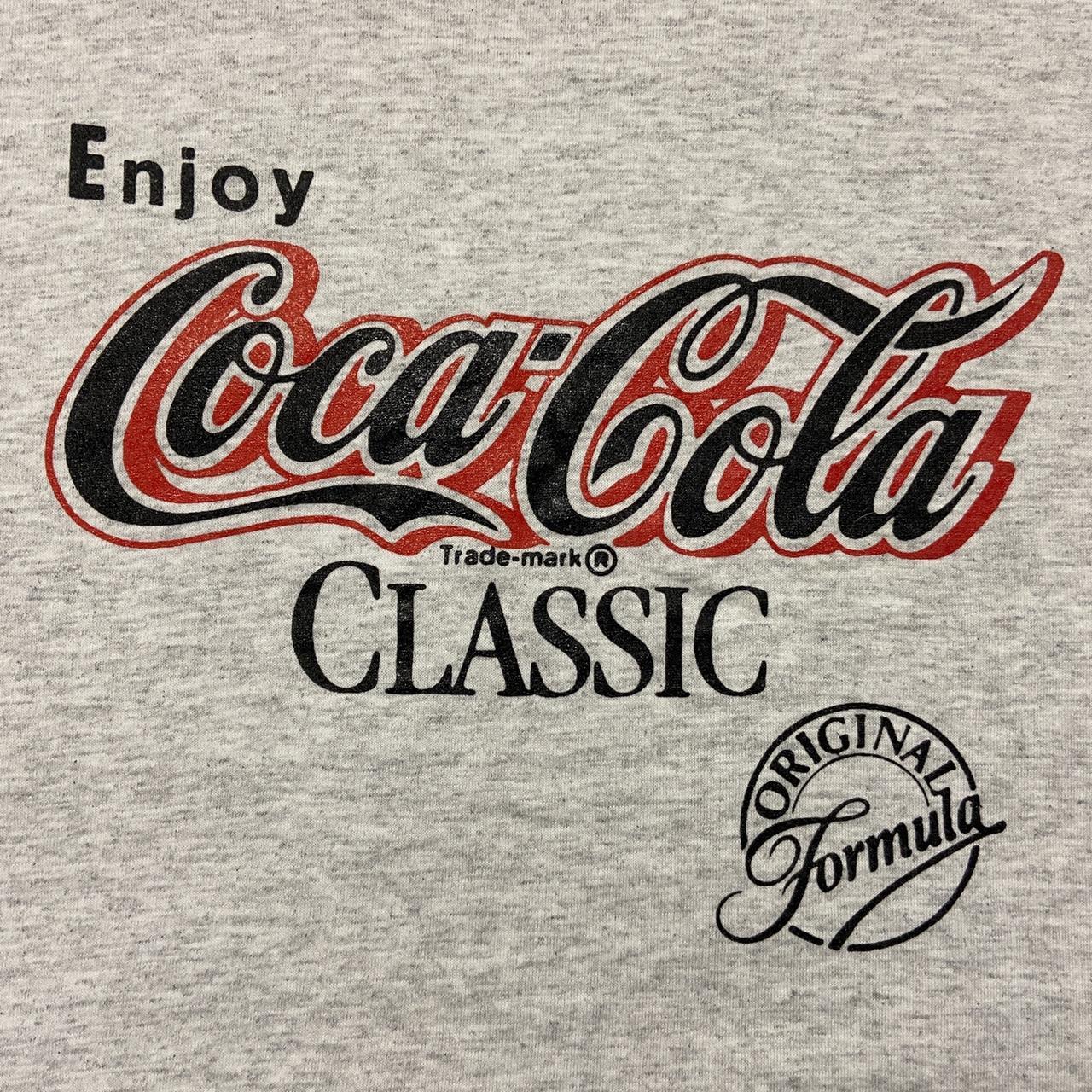 Vintage 90s USA enjoy Coca Cola classic graphic grey t-shirt