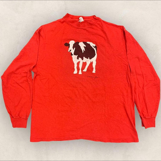 Vintage 80s USA cow artwork Vermont woody Jackson promotional graphic t-shirt