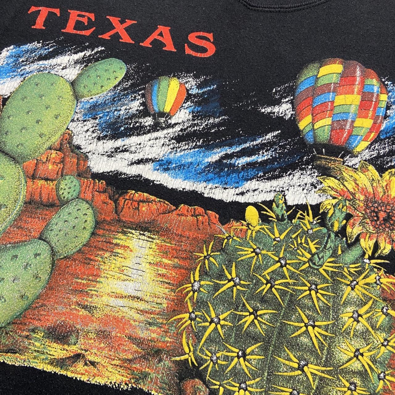 Vintage 90s USA Texas desert tourist souvenir graphic black sweatshirt