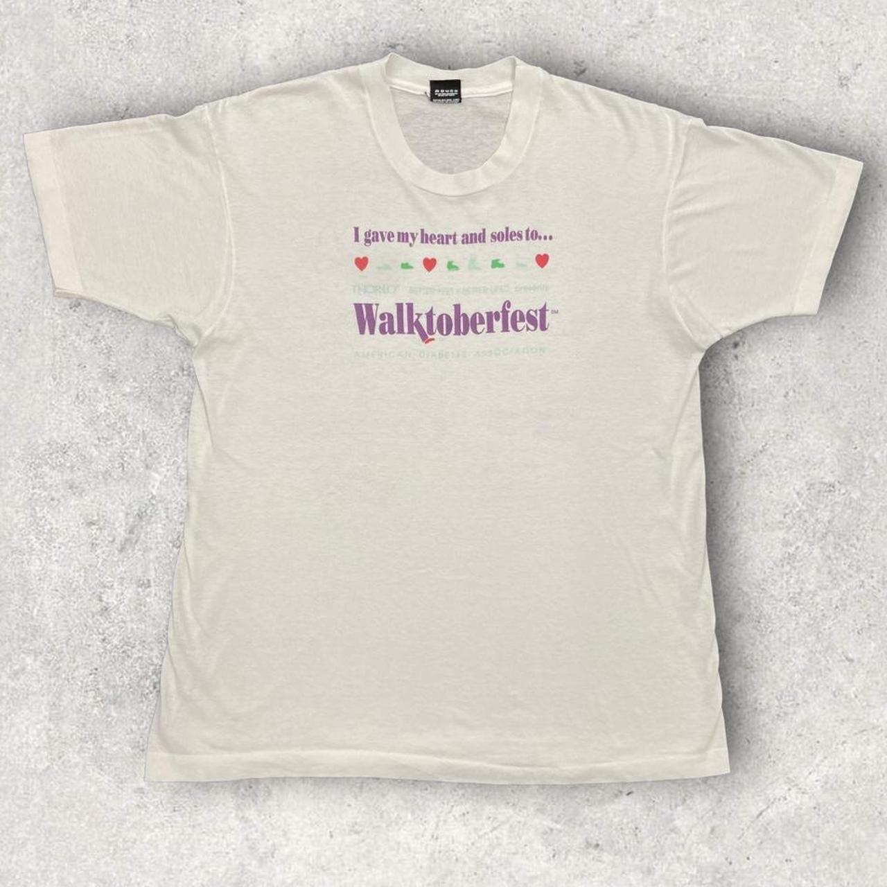 Vintage 90s USA Walktoberfest American diabetes association graphic t-shirt