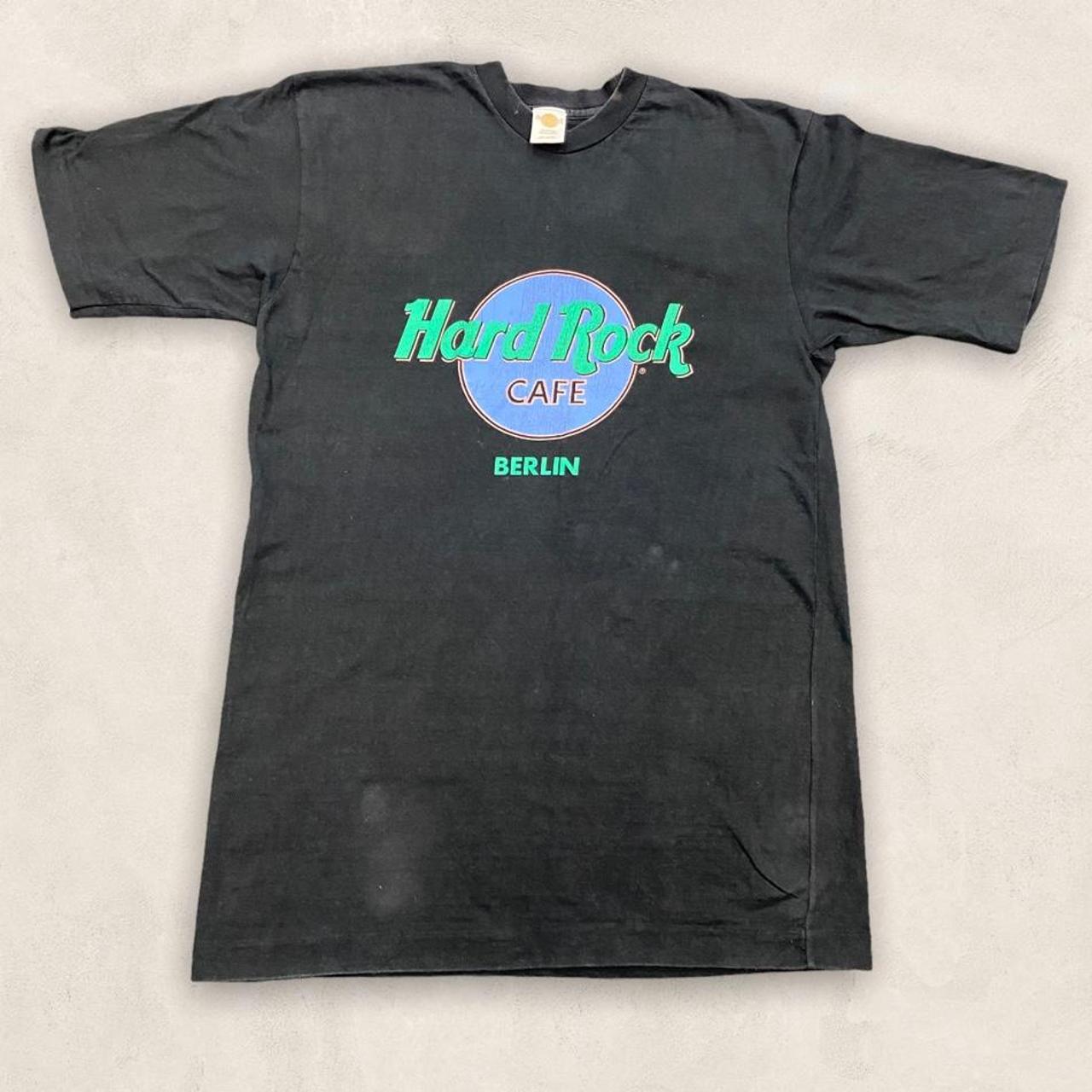 Vintage 90s USA Hard Rock Cafe Berlin Germany graphic black t-shirt