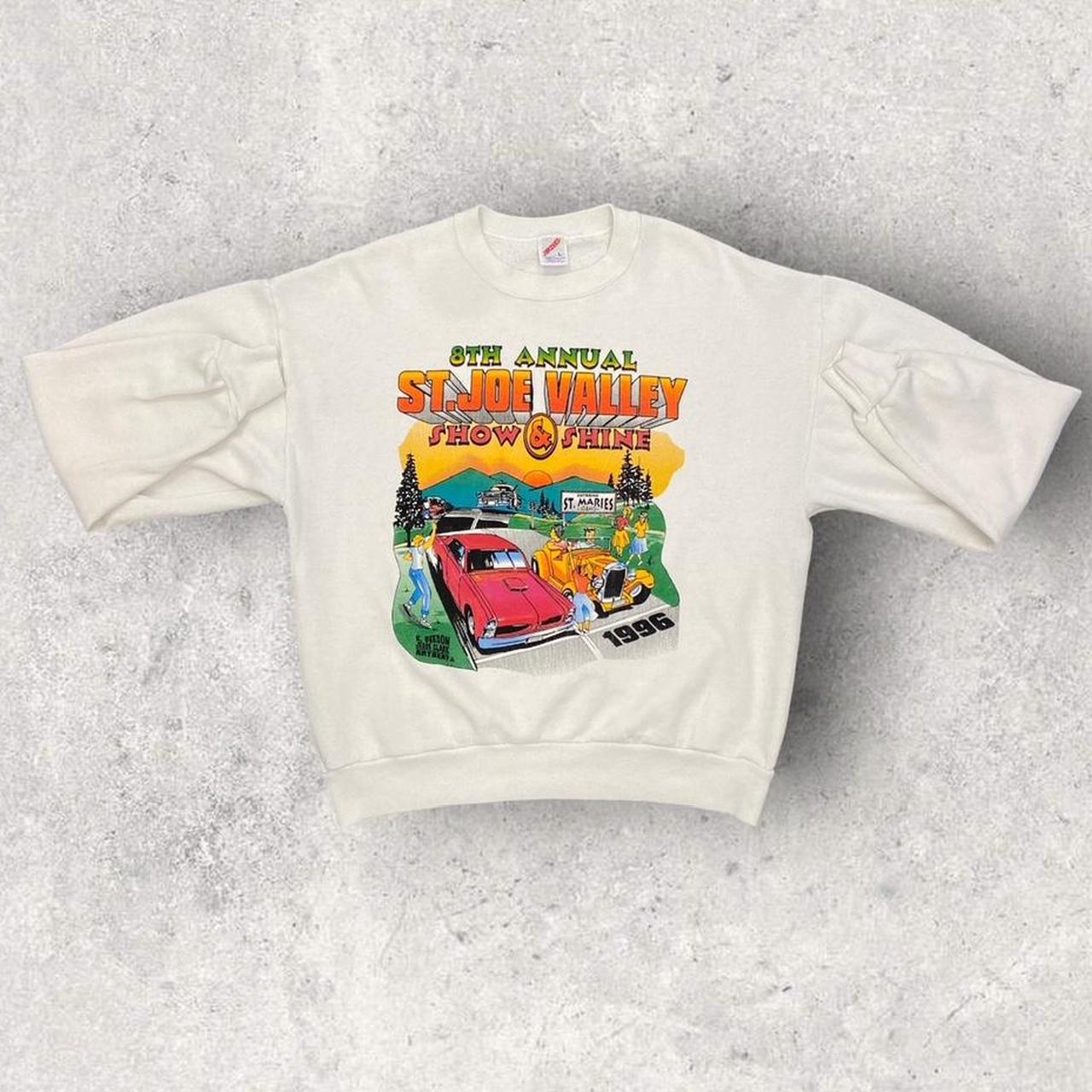 Vintage 90s USA St Joe Valley show and shine Idaho car automobile promotional graphic sweatshirt