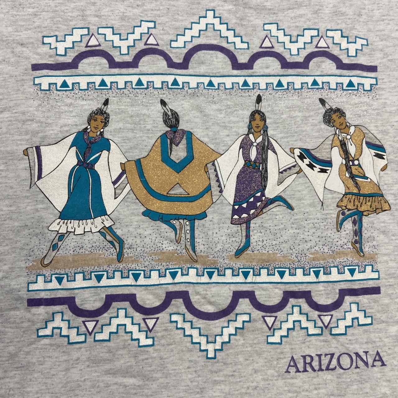 Vintage 90s USA Arizona Native American Navajo apache dance promotional graphic t-shirt