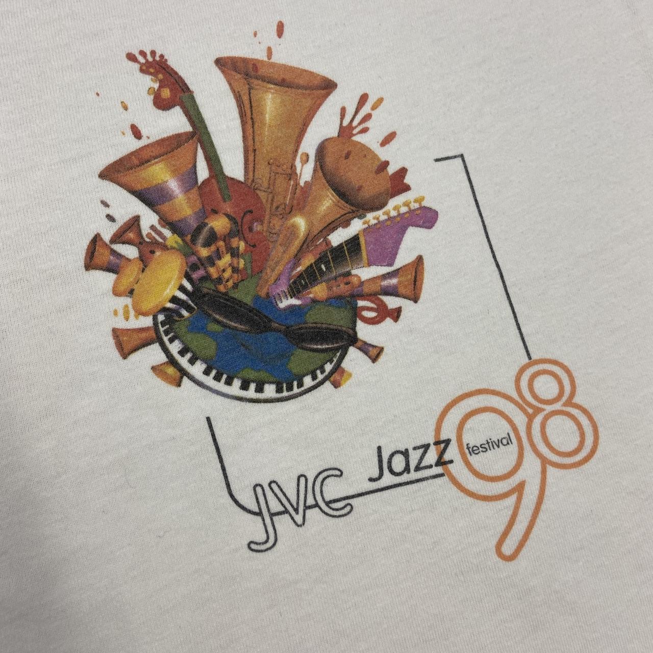 Vintage 90s USA JVC Jazz Festival music promotional graphic t-shirt