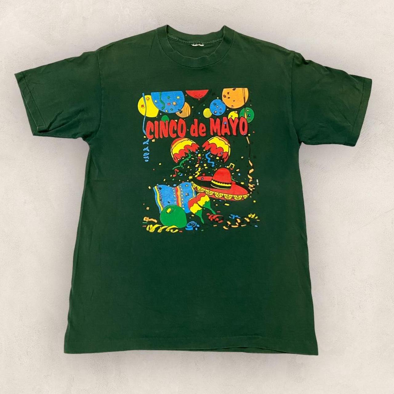 Vintage 90s Cinco de Mayo celebration Mexico public holiday promotional graphic t-shirt