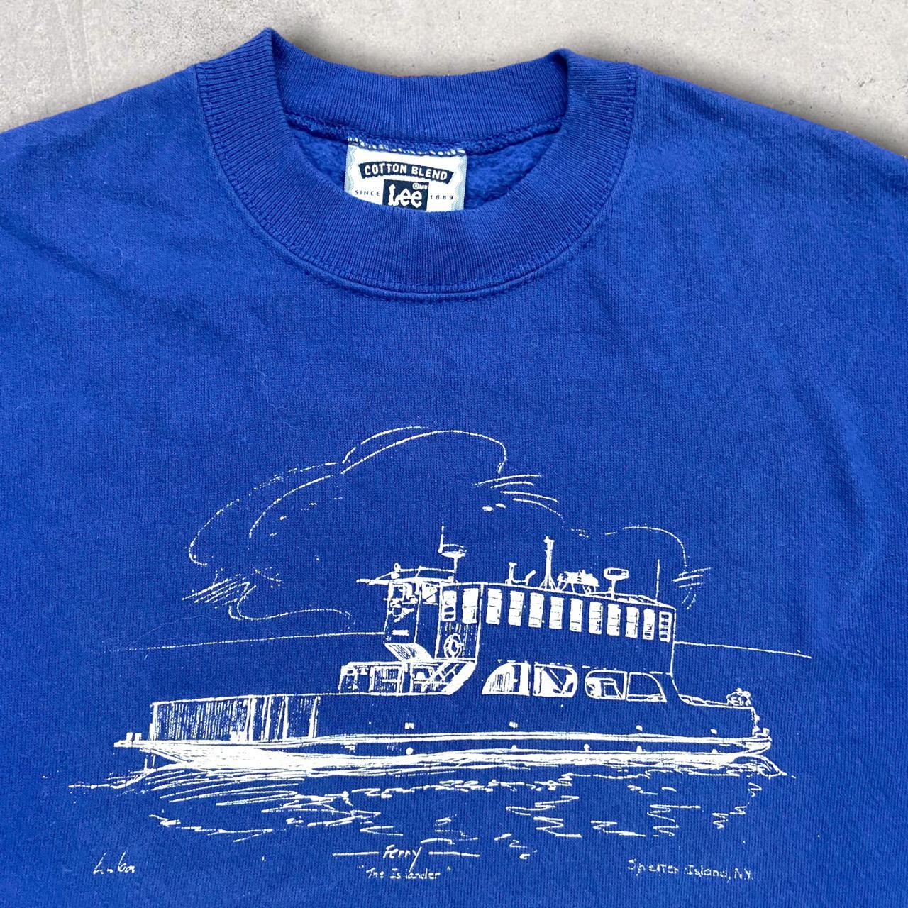 Vintage 90s USA Shelter Island New York ferry ‘the islander’ promotional graphic sweatshirt