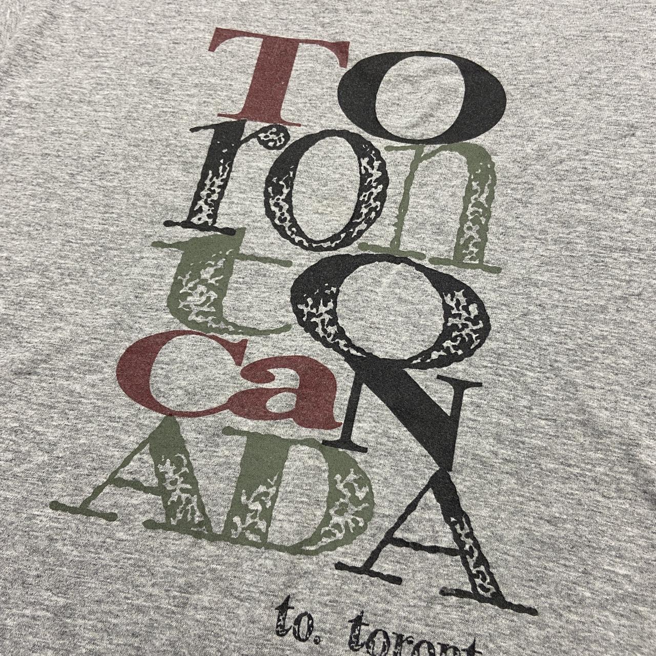 Vintage 90s Toronto Canada spell-out tourist souvenir graphic grey t-shirt