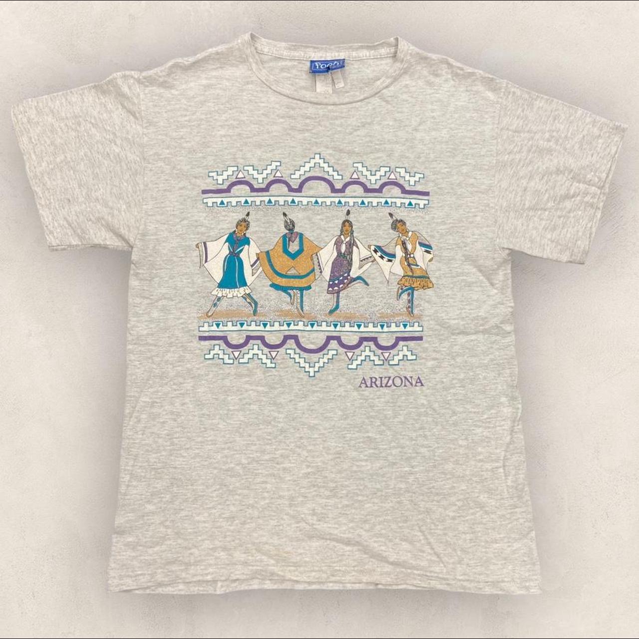 Vintage 90s USA Arizona Native American Navajo apache dance promotional graphic t-shirt