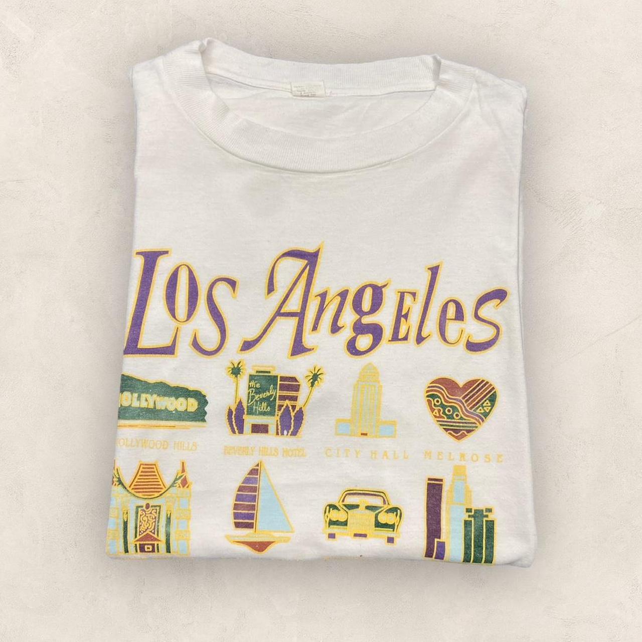 Vintage 90s USA Los Angeles landmarks promotional graphic t-shirt