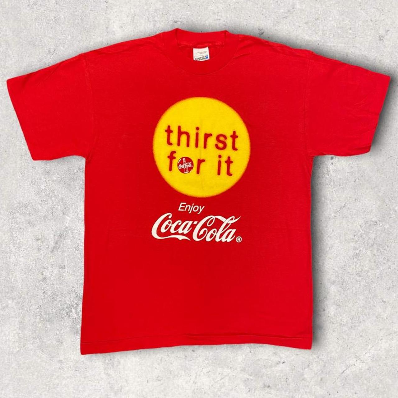 Vintage 90s USA Coca Cola ‘thirst for it’ graphic red t-shirt