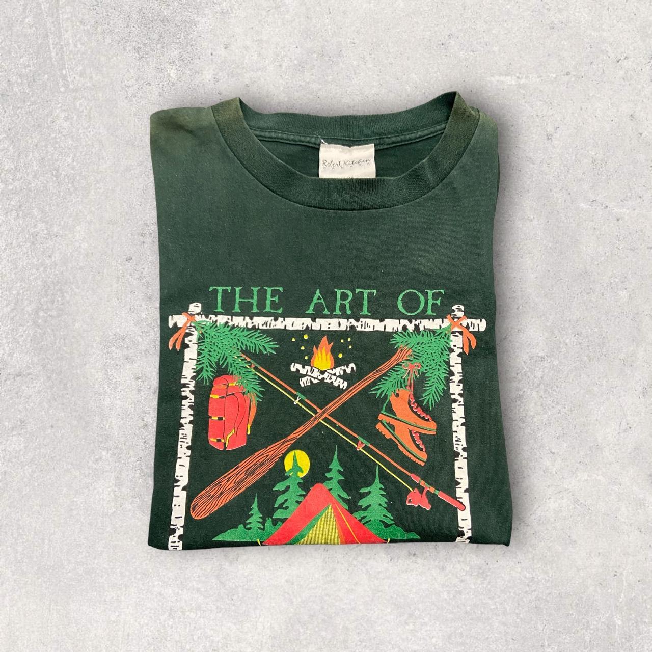 Vintage 90s Canada ‘the art of camping’ Ontario nature wildlife graphic t-shirt