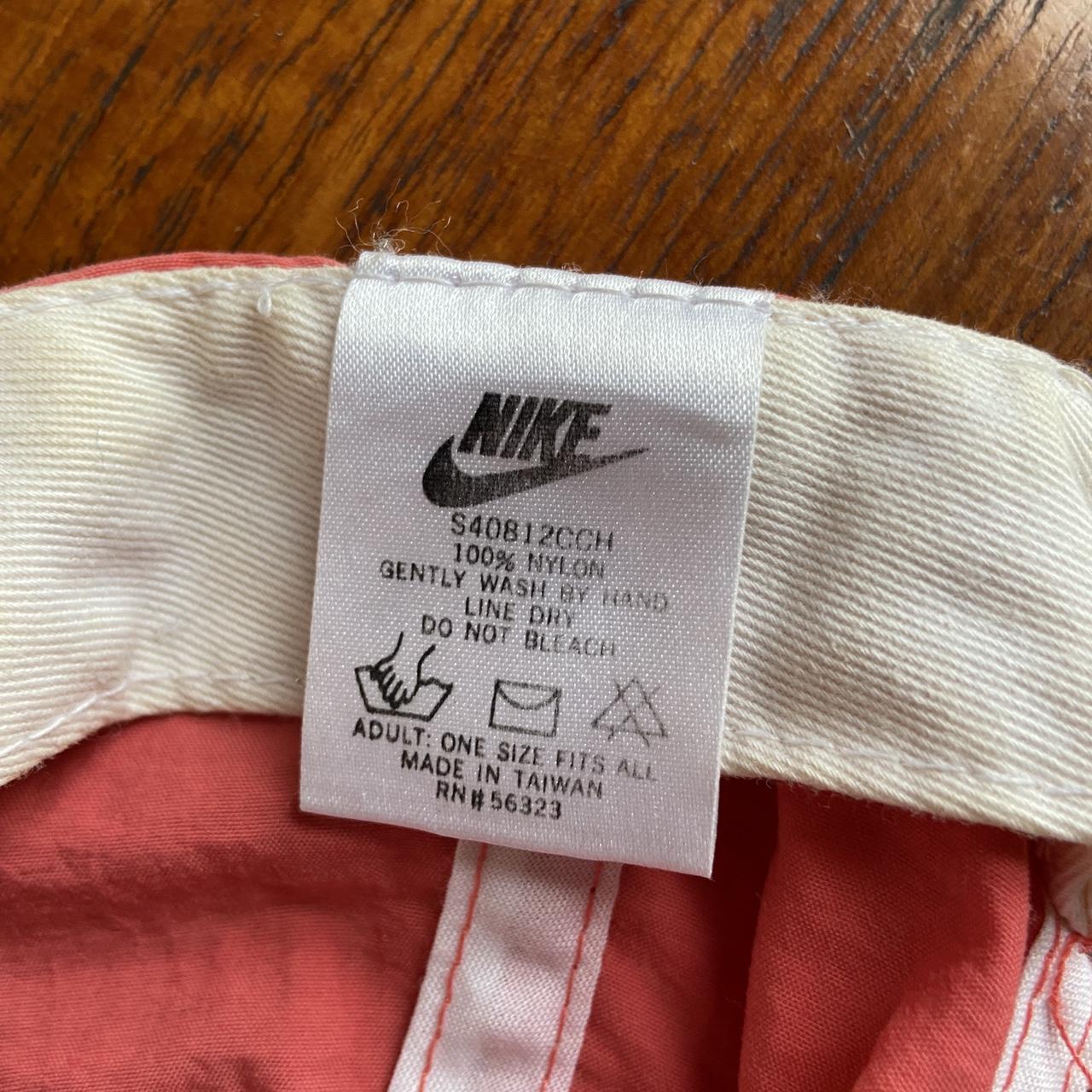 Vintage 90s USA Nike nylon salmon pink cap