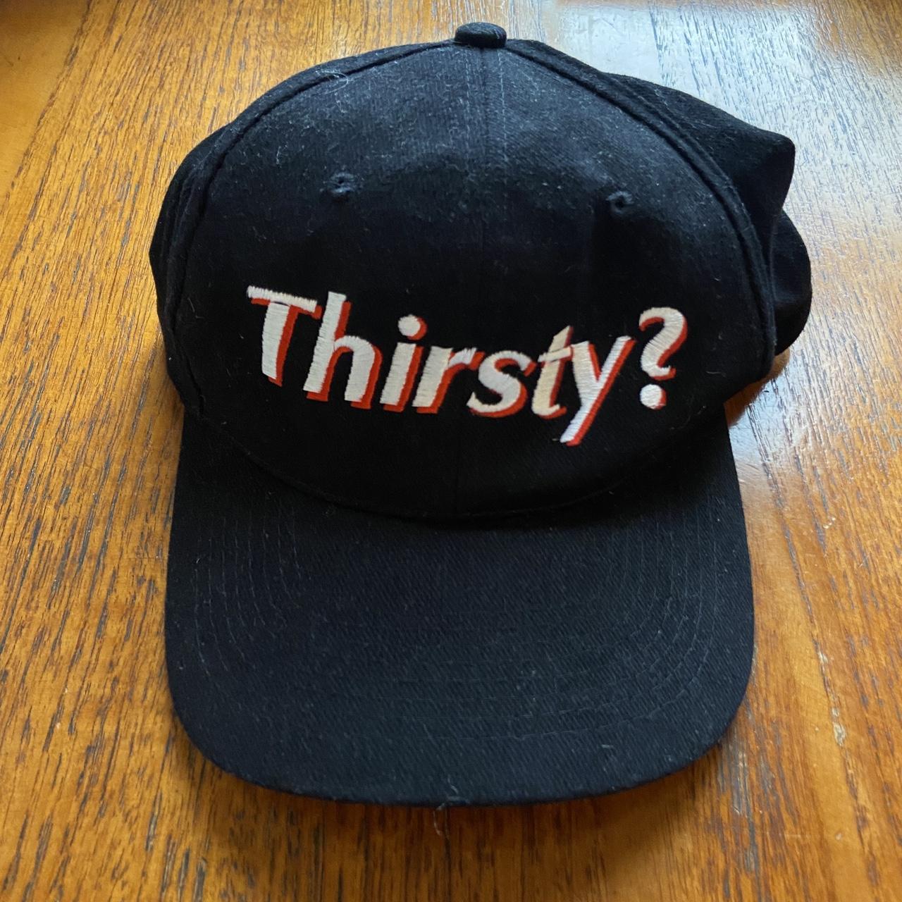 Vintage 90s USA Coca Cola Coke thirsty slogan embroidered graphic cap