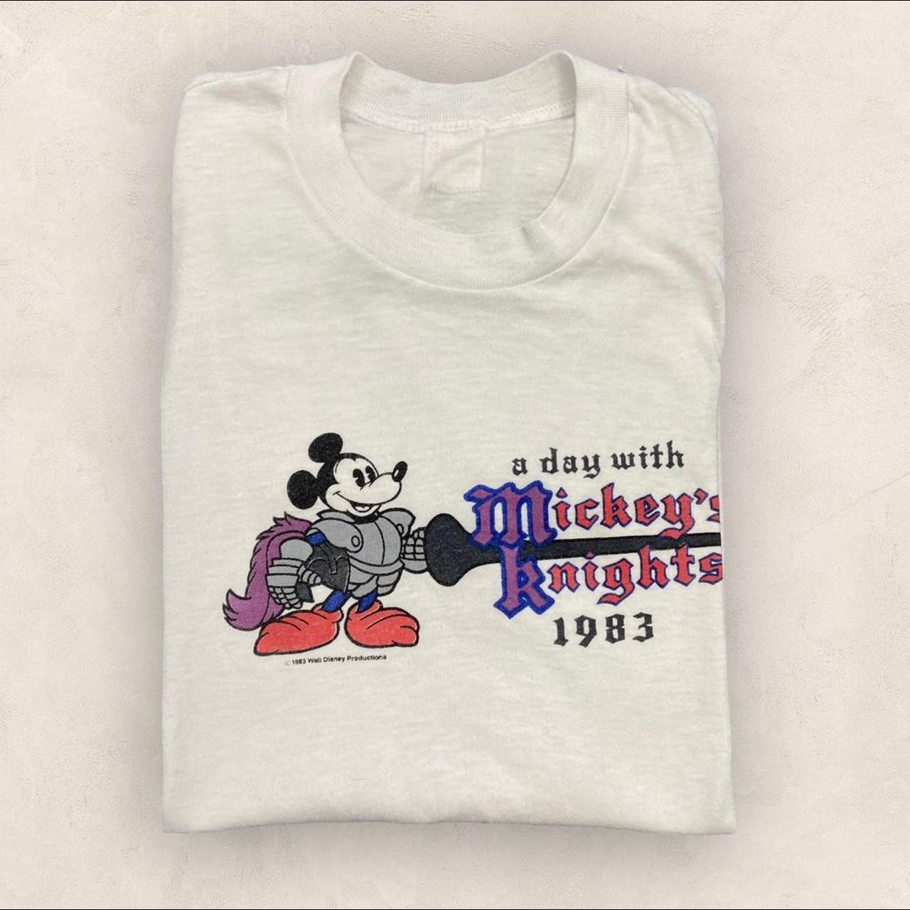 Vintage 80s USA “a day with Mickey’s knights” Mickey Mouse Disney promotional graphic t-shirt