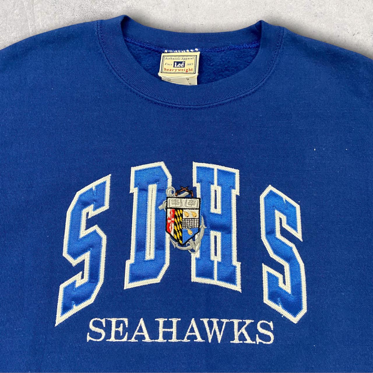 SDHS seahawks basketball vintage 90s blue sweatshirt