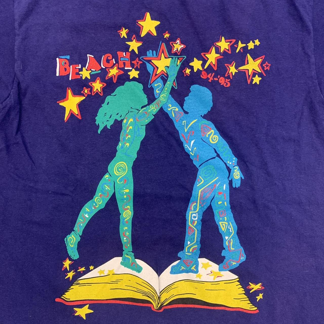 Vintage 90s USA beach book literature promotional graphic t-shirt