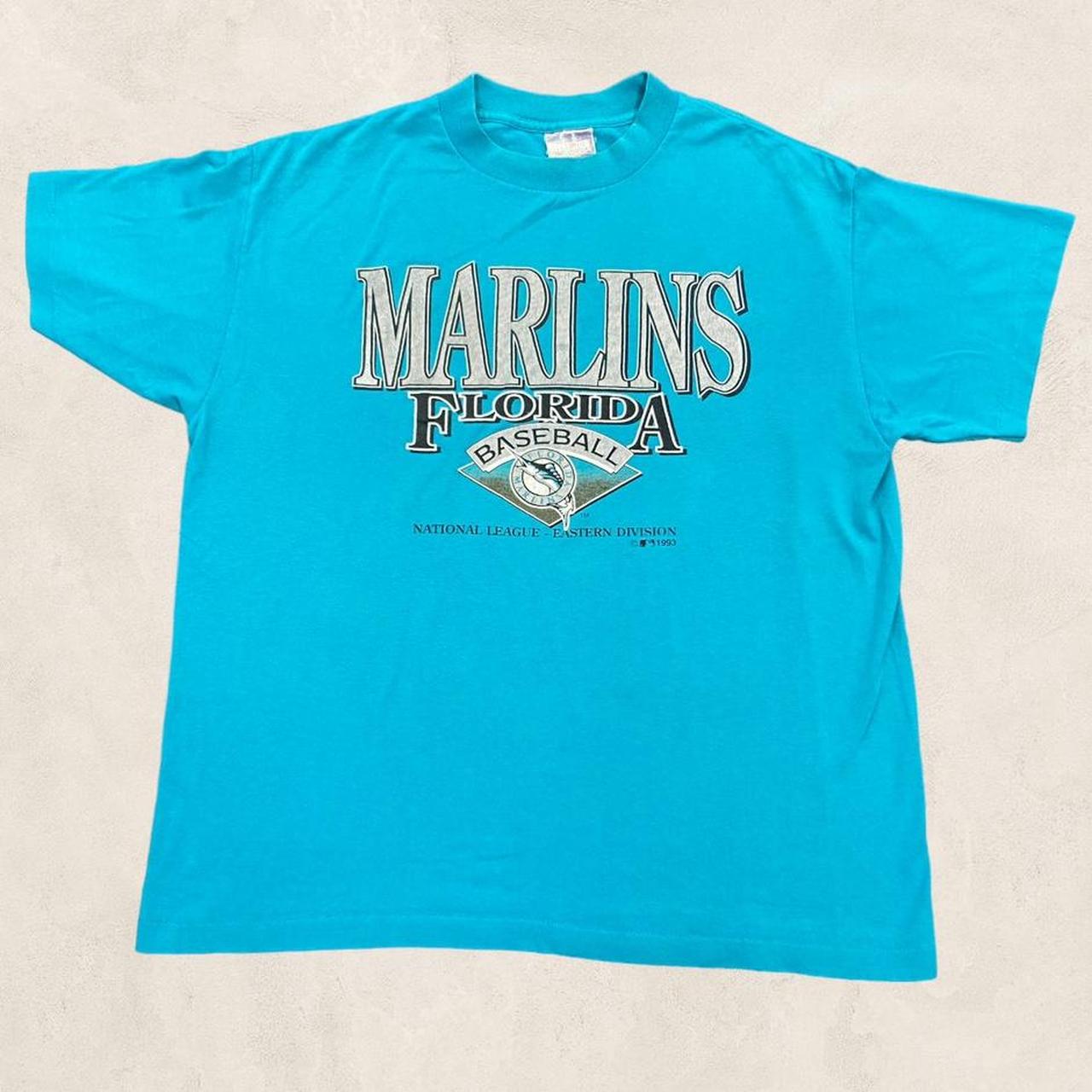 Vintage 90s USA Florida marlins baseball mlb promotional graphic t-shirt