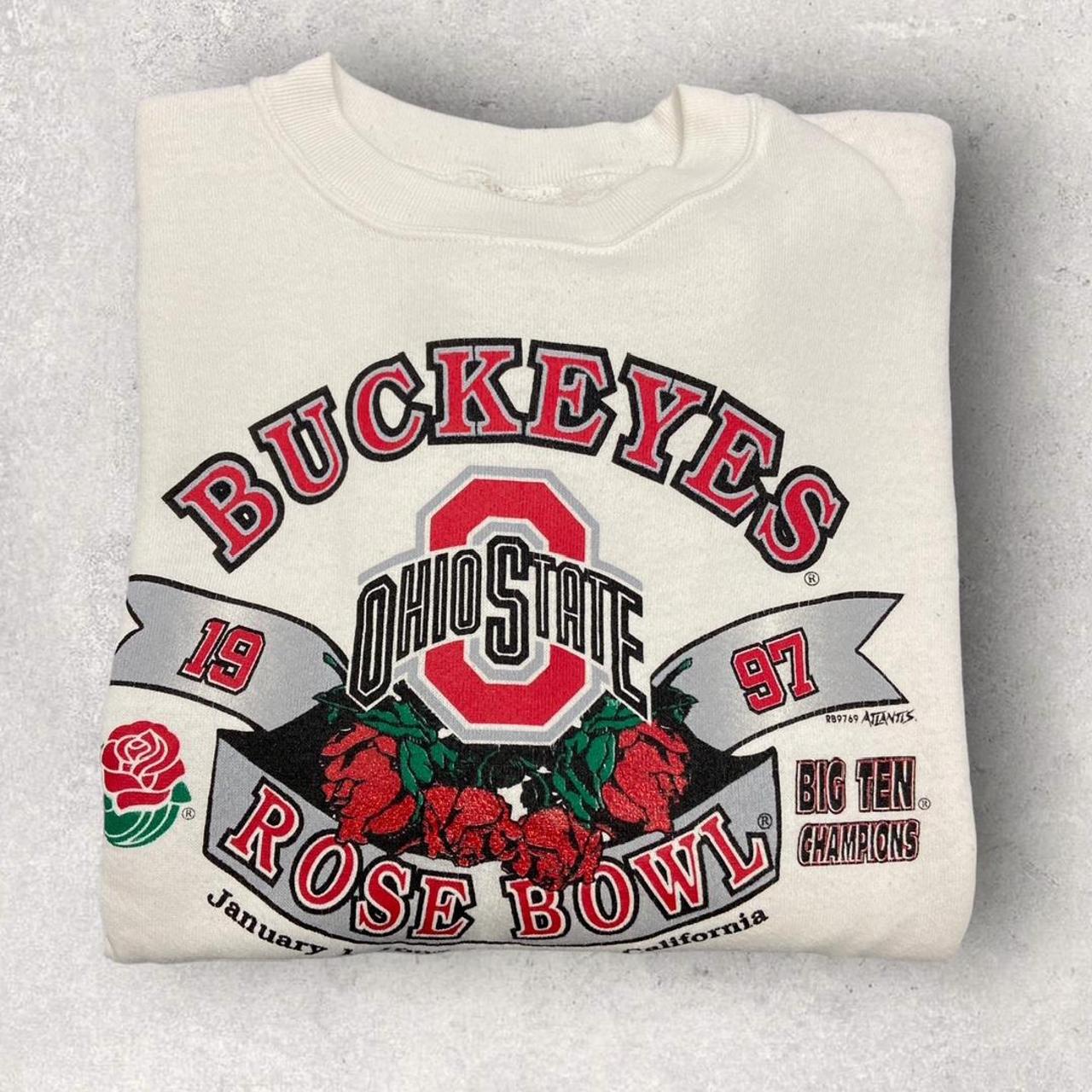 Vintage 90s USA Ohio State Buckeyes NFL American Football rose bowl promotional graphic sweatshirt