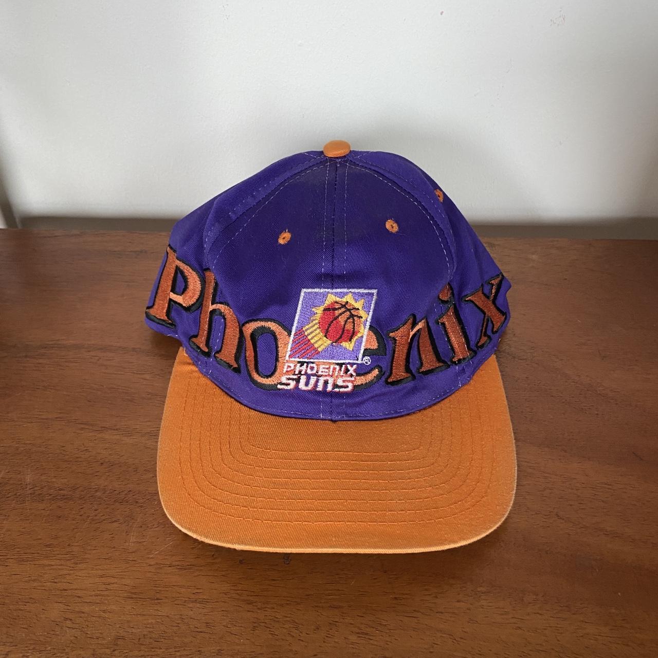 Vintage 90s USA Phoenix Suns NBA basketball embroidered graphic purple/orange cap