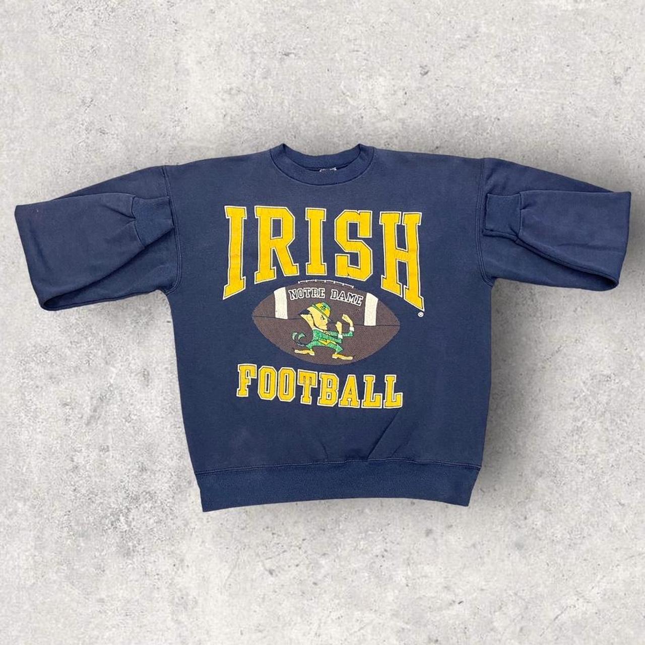 Vintage 90s USA Notre Dame Football fighting Irish NFL promotional graphic sweatshirt