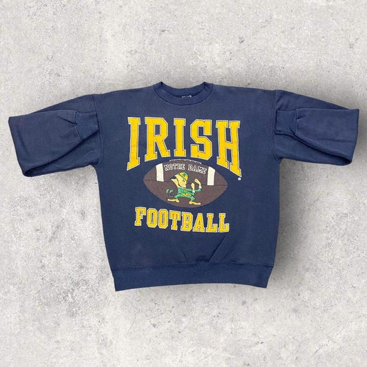 Vintage 90s USA Notre Dame Football fighting Irish NFL promotional graphic sweatshirt