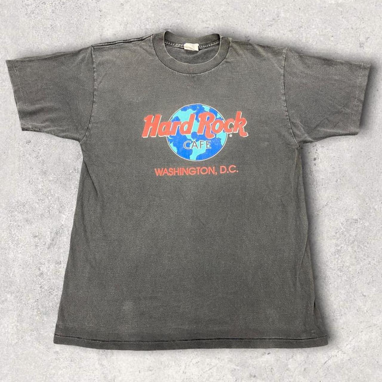 Vintage 90s USA Hard Rock Cafe Washington DC graphic black t-shirt