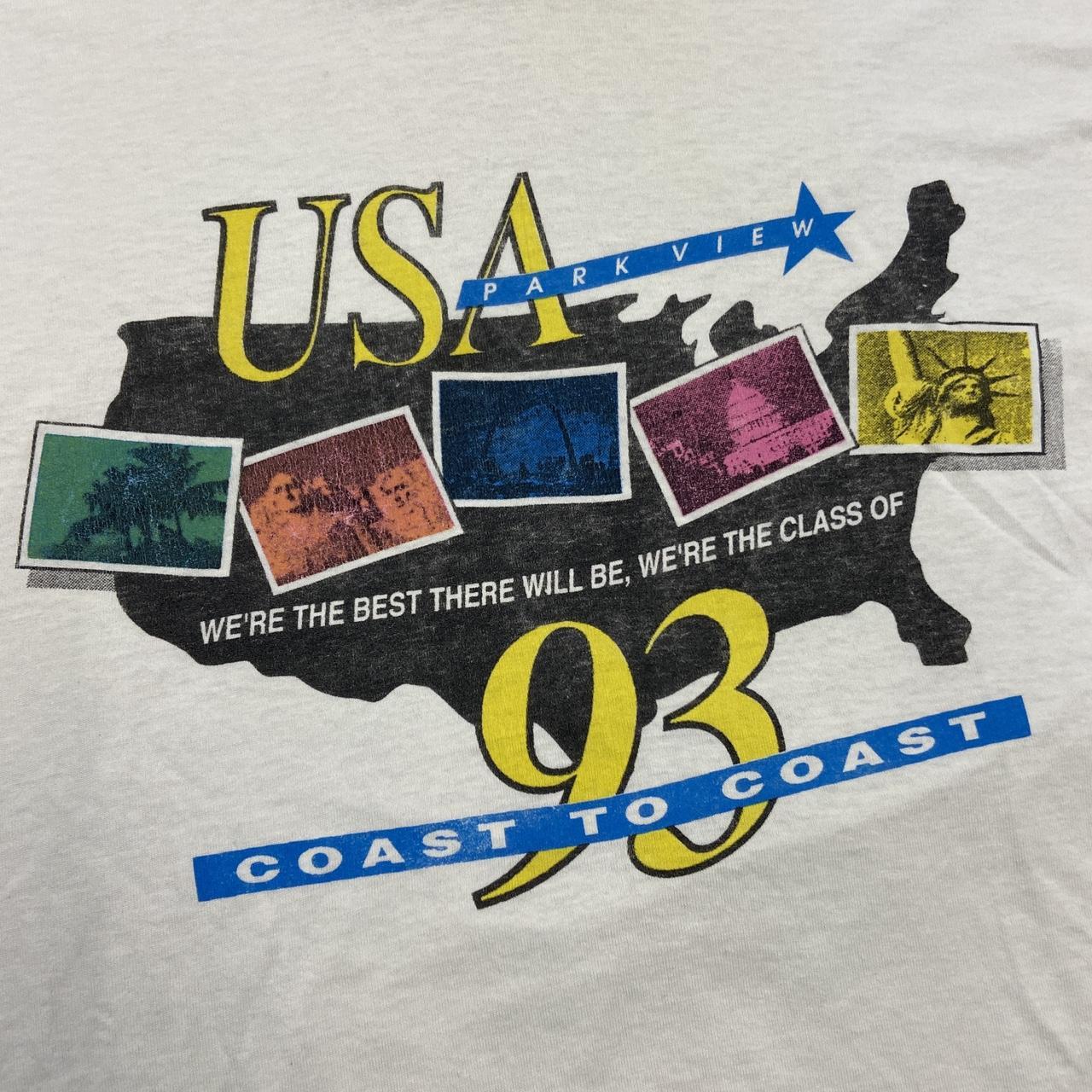 Vintage 90s USA parkview 93 coast to coast graphic t-shirt