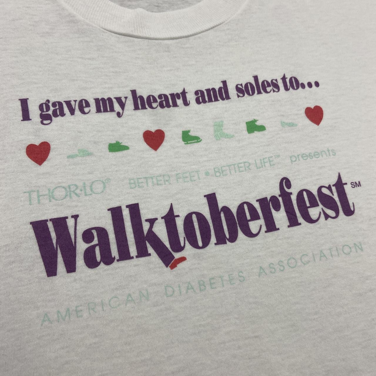 Vintage 90s USA Walktoberfest American diabetes association graphic t-shirt