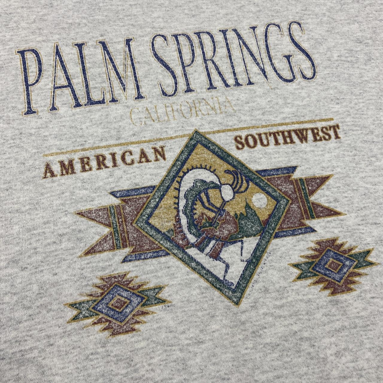 Vintage 90s USA Palm Springs California graphic grey sweatshirt