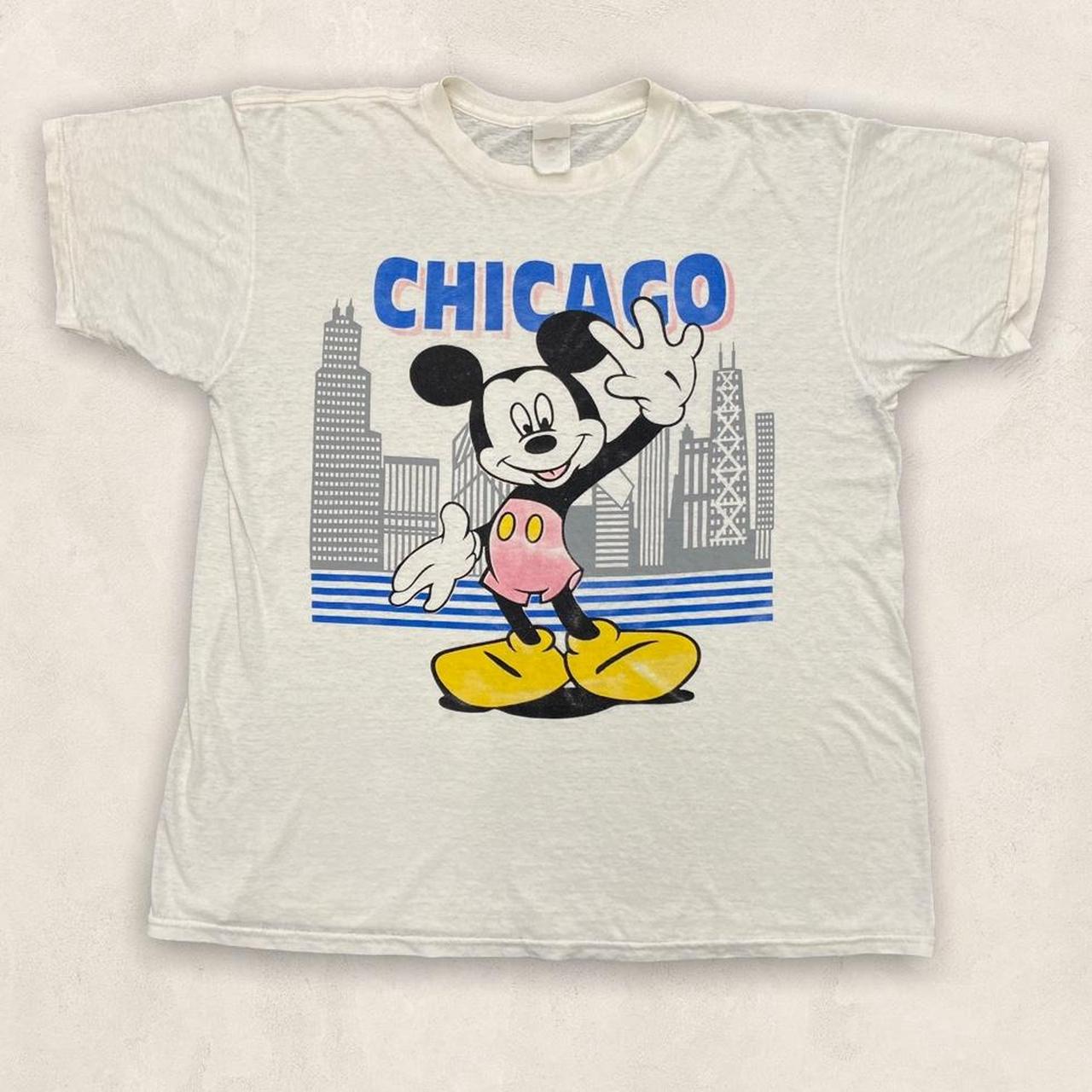 Vintage 90s USA Disney Mickey Mouse Chicago graphic white t-shirt