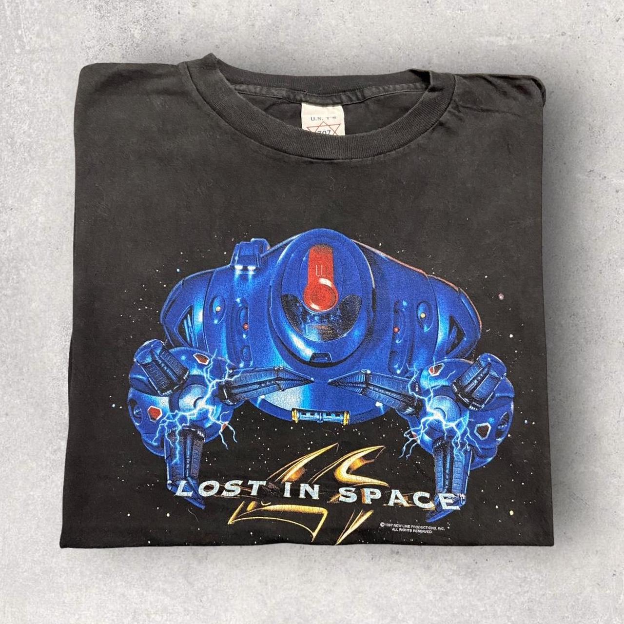 Vintage 90s USA Lost in Space movie film science fiction adventure promotional graphic t-shirt