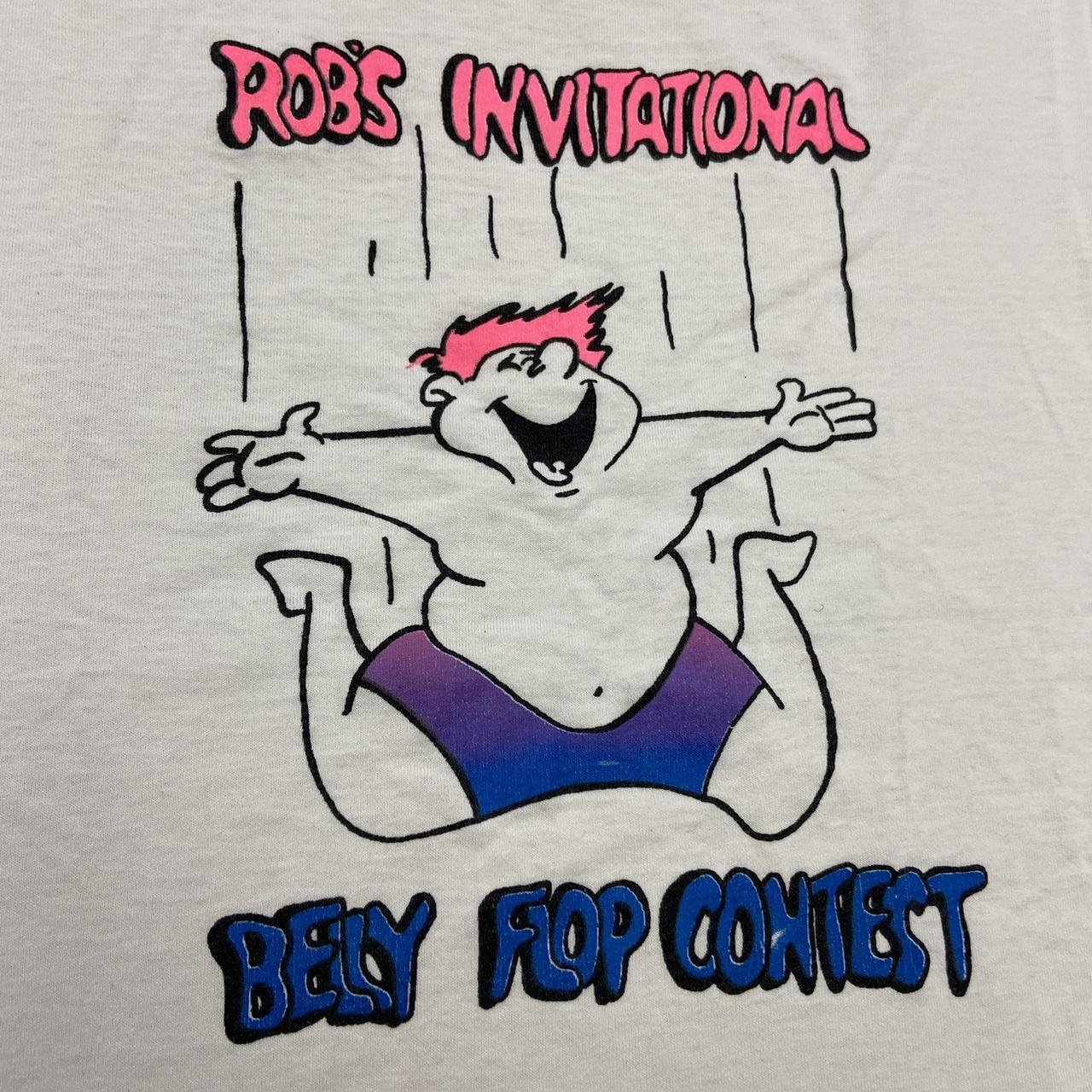 Vintage 90s USA Ron’s invitational belly flop contest humour graphic t-shirt