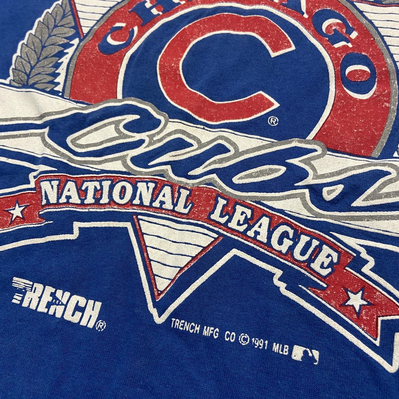 Vintage 90s USA Chicago Cubs MLB baseball graphic blue t-shirt