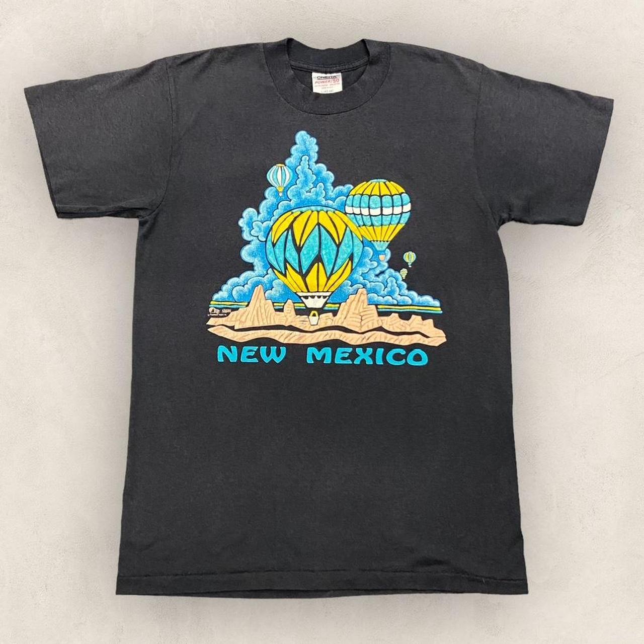 Vintage 90s USA New Mexico desert hot air balloon tourist promotional graphic t-shirt