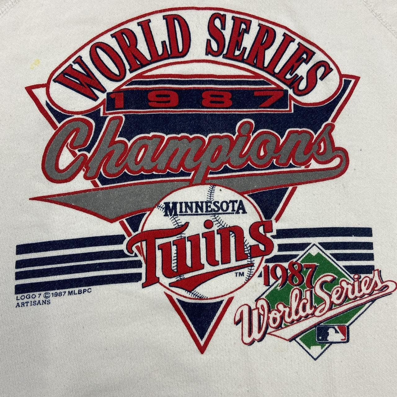 Vintage 80s USA Minnesota Twins World Series MLB Baseball promotional graphic sweatshirt