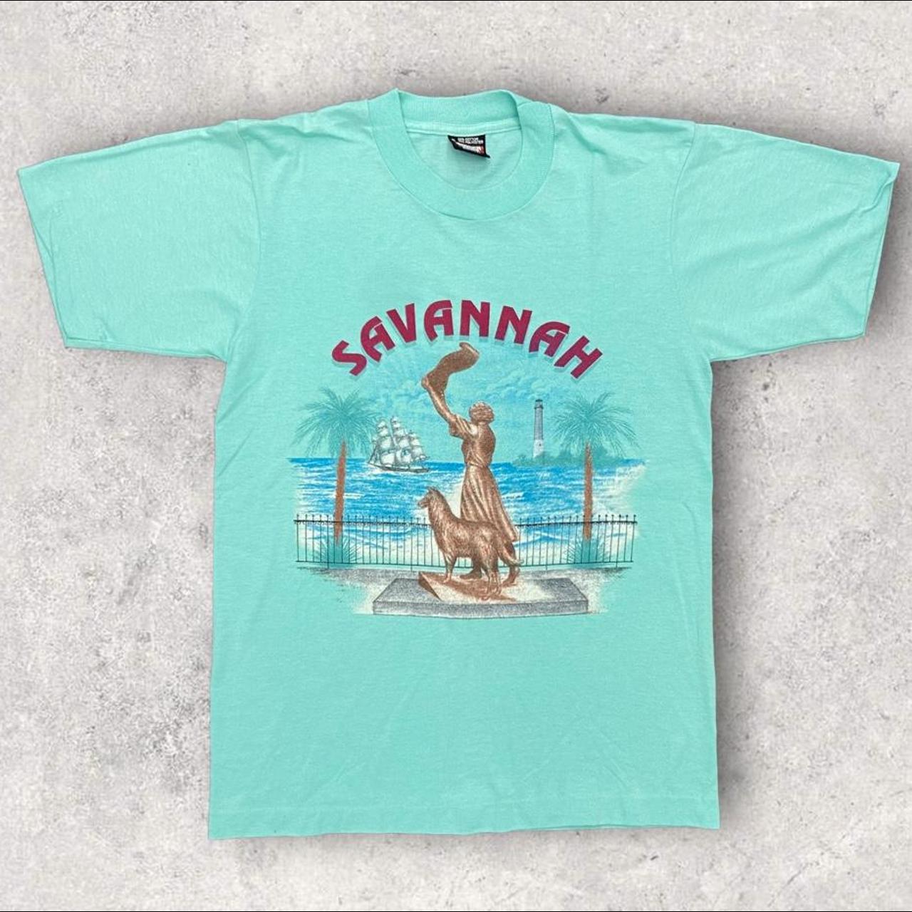 Vintage 90s USA Savannah Georgia tourist souvenir graphic t-shirt