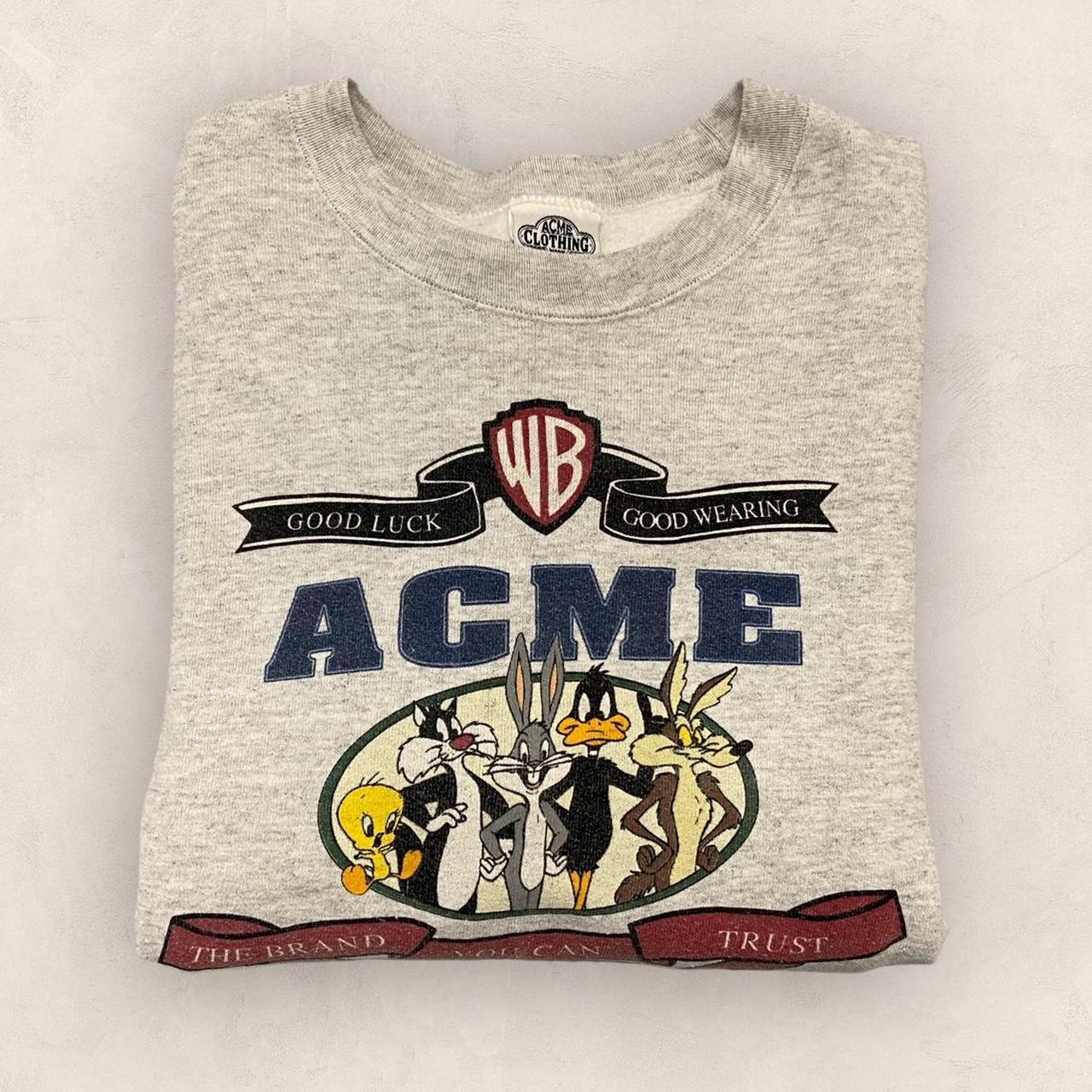 Vintage 90s USA looney tunes acme Warner brothers cartoon promotional graphic sweatshirt