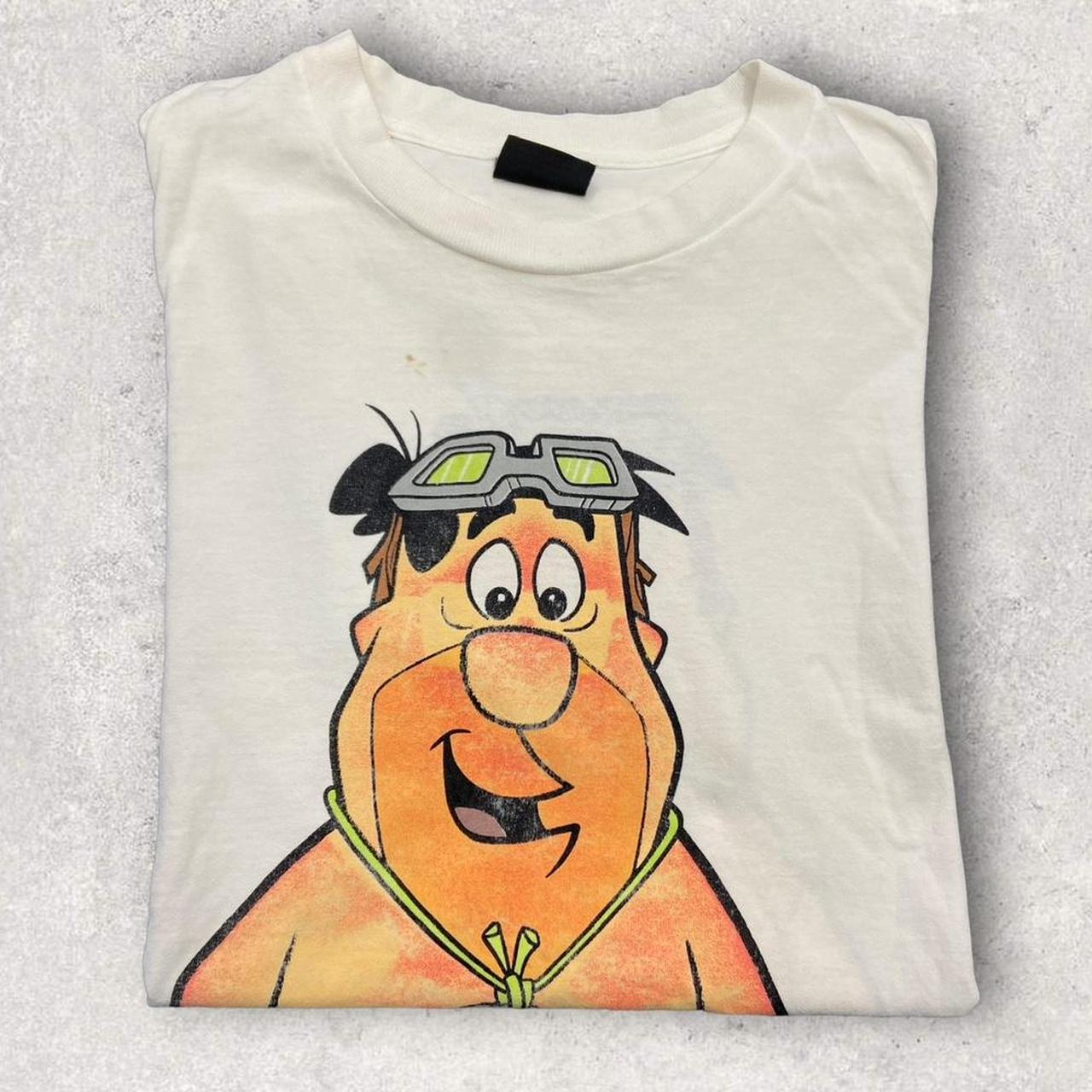 Vintage 90s USA The Flintstones Fred Flintstone hanna barbera cartoon promotional graphic t-shirt