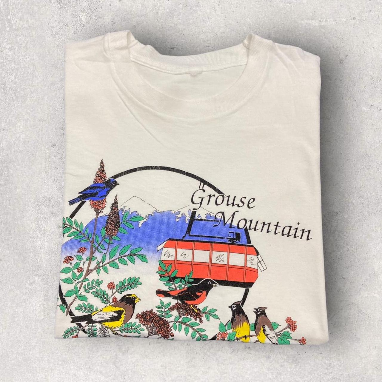 Vintage 90s Grouse Mountain Vancouver British Columbia Canada nature promotional graphic t-shirt