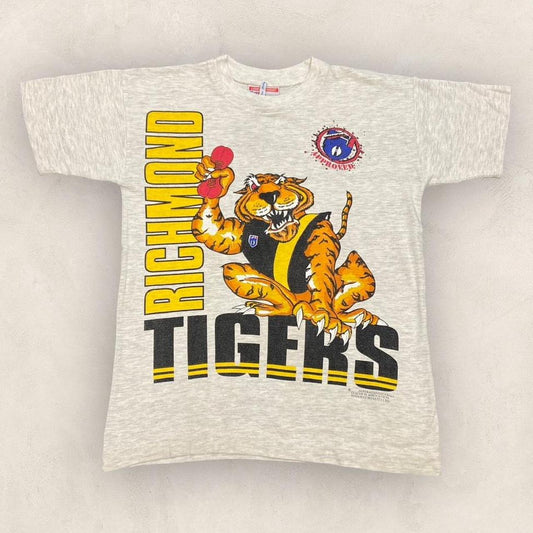 Vintage 90s Richmond Tigers Melbourne Australia AFL Aussie Rules Football graphic t-shirt