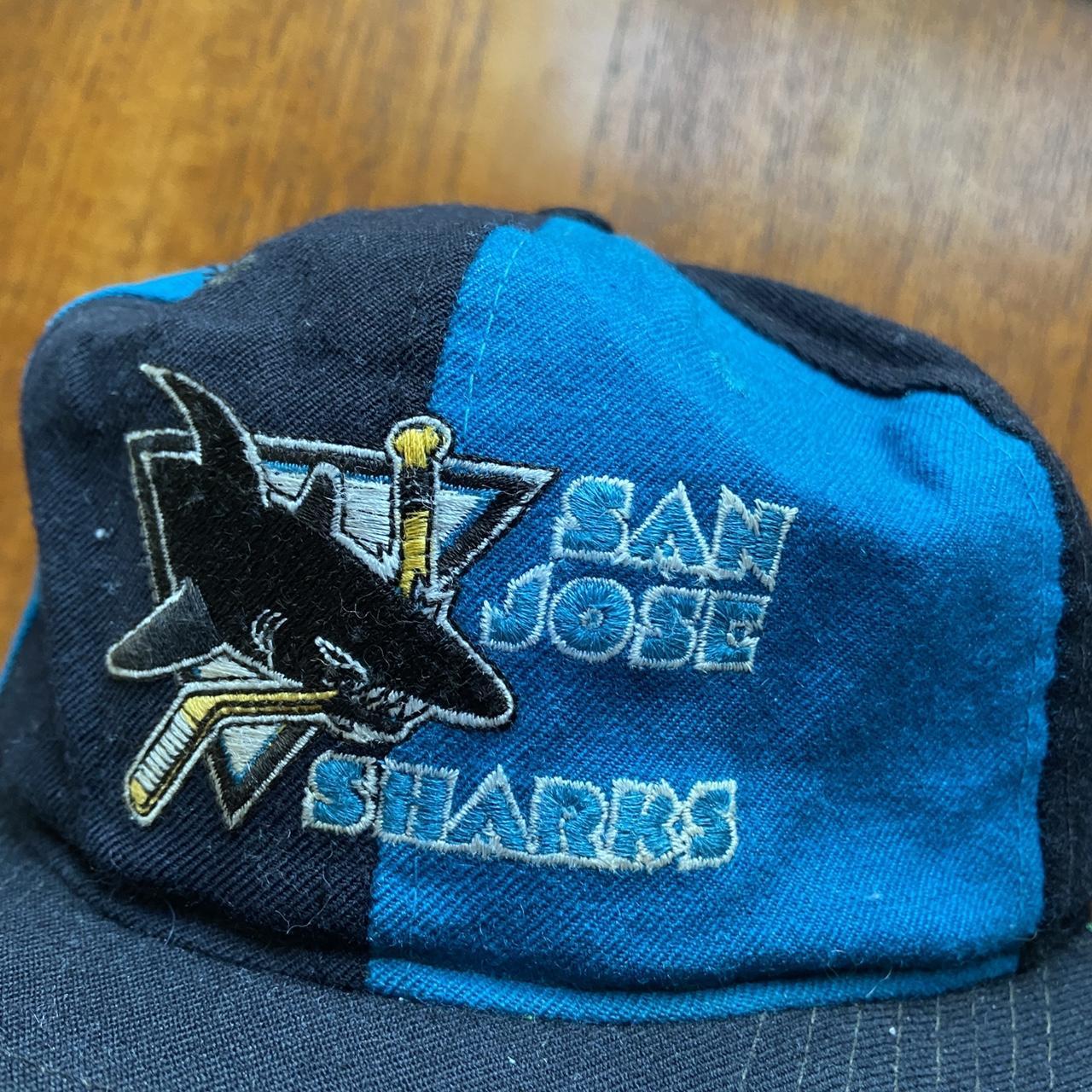 Vintage 90s USA San Jose Sharks California NHL Ice Hockey starter promotional graphic cap