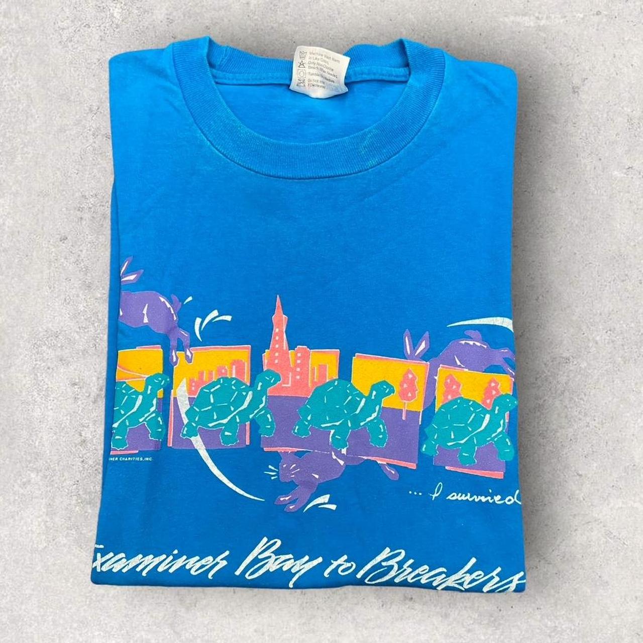 Vintage 90s USA Examiners bay to breakers marathon San Francisco California graphic t-shirt