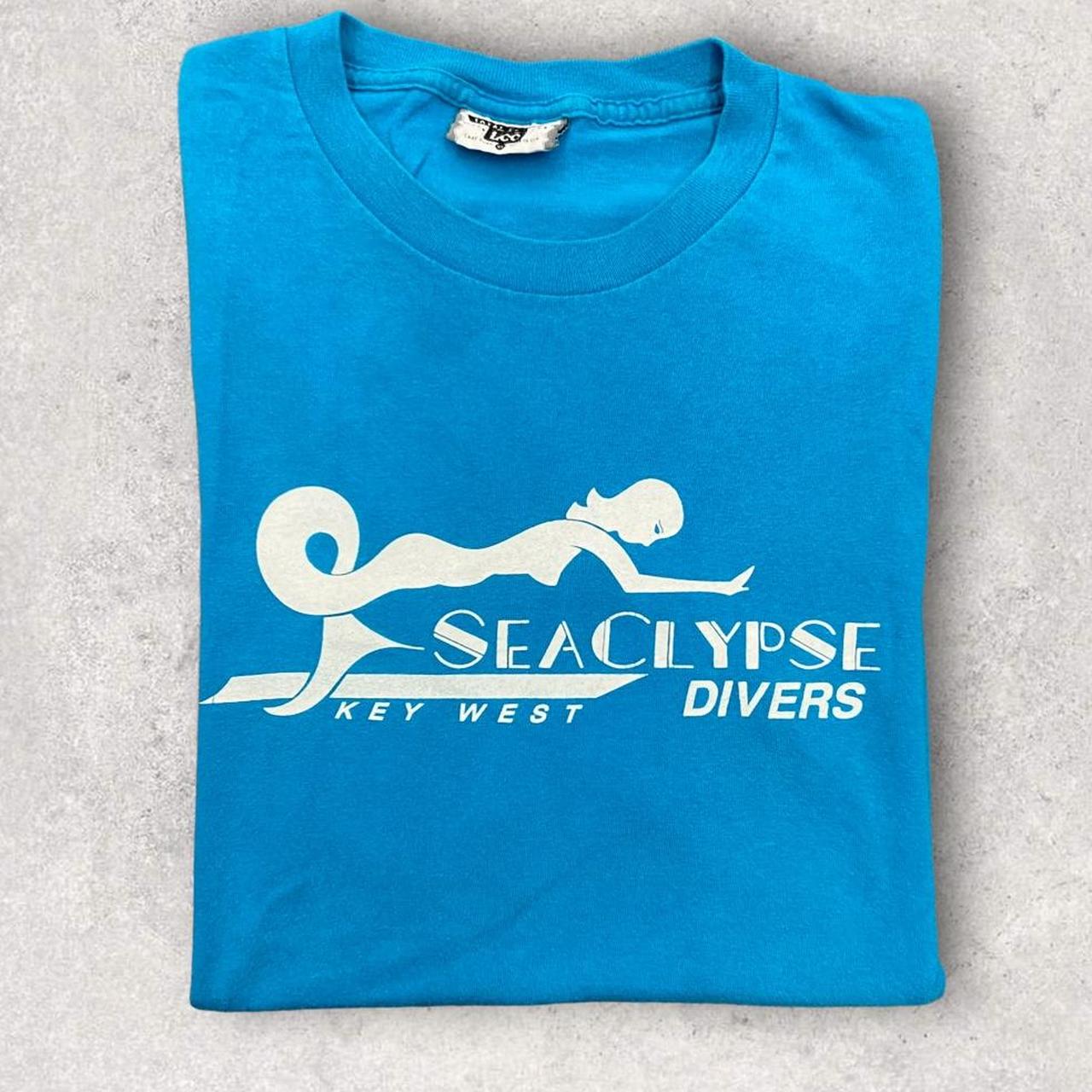 Vintage 90s USA Seaclypse divers key west Florida graphic t-shirt