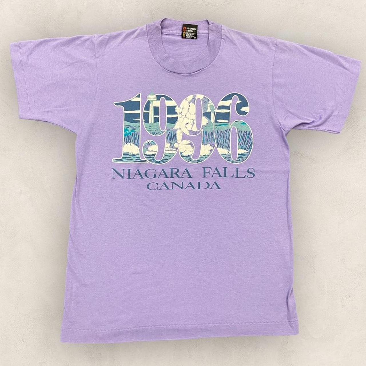 Vintage 90s Niagara Falls Canada Waterfall nature wildlife promotional graphic t-shirt