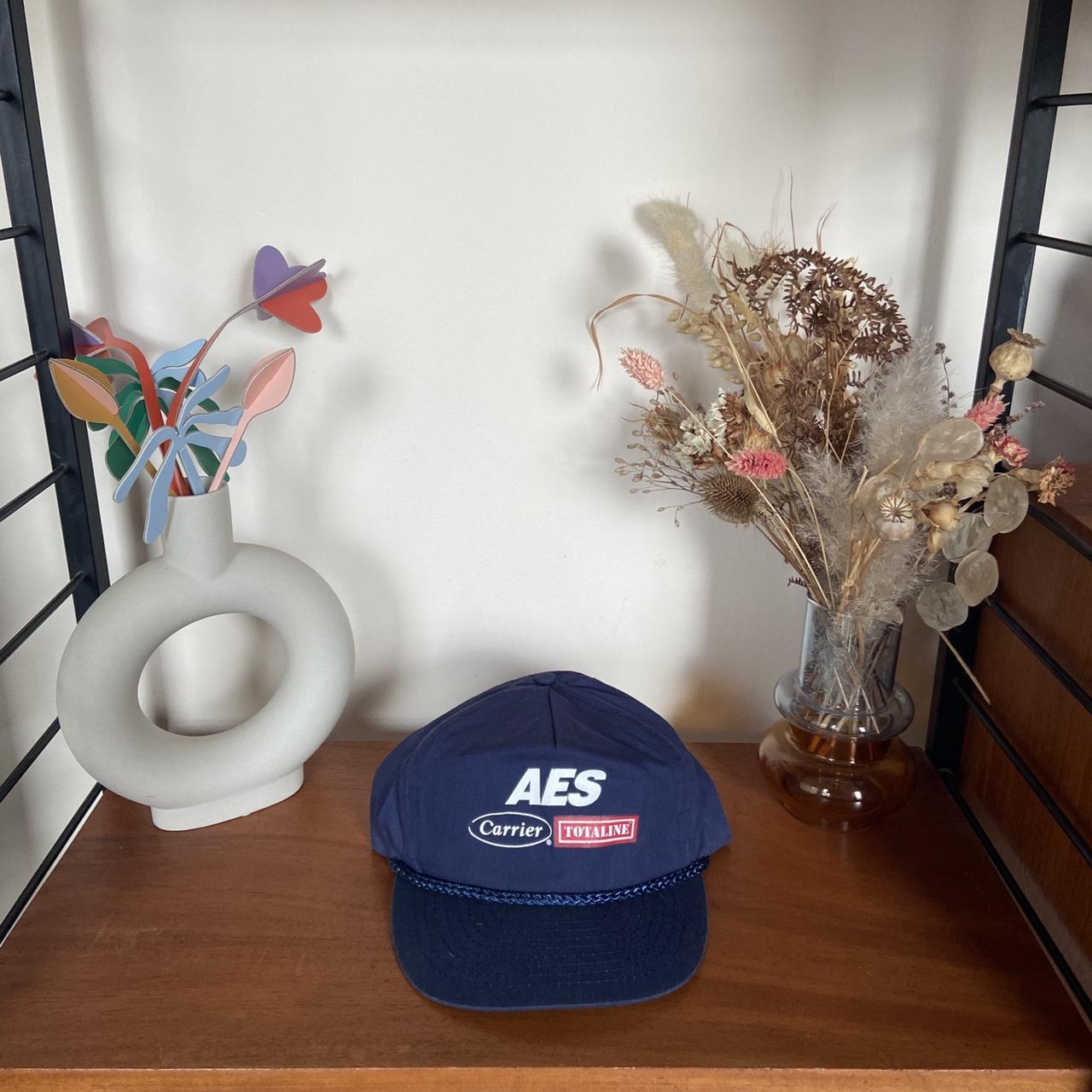 Vintage 90s USA AES Carrier Totaline American courier navy cap