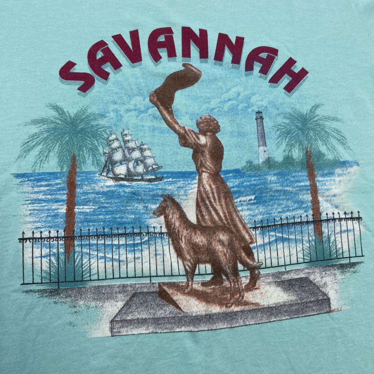 Vintage 90s USA Savannah Georgia tourist souvenir graphic t-shirt