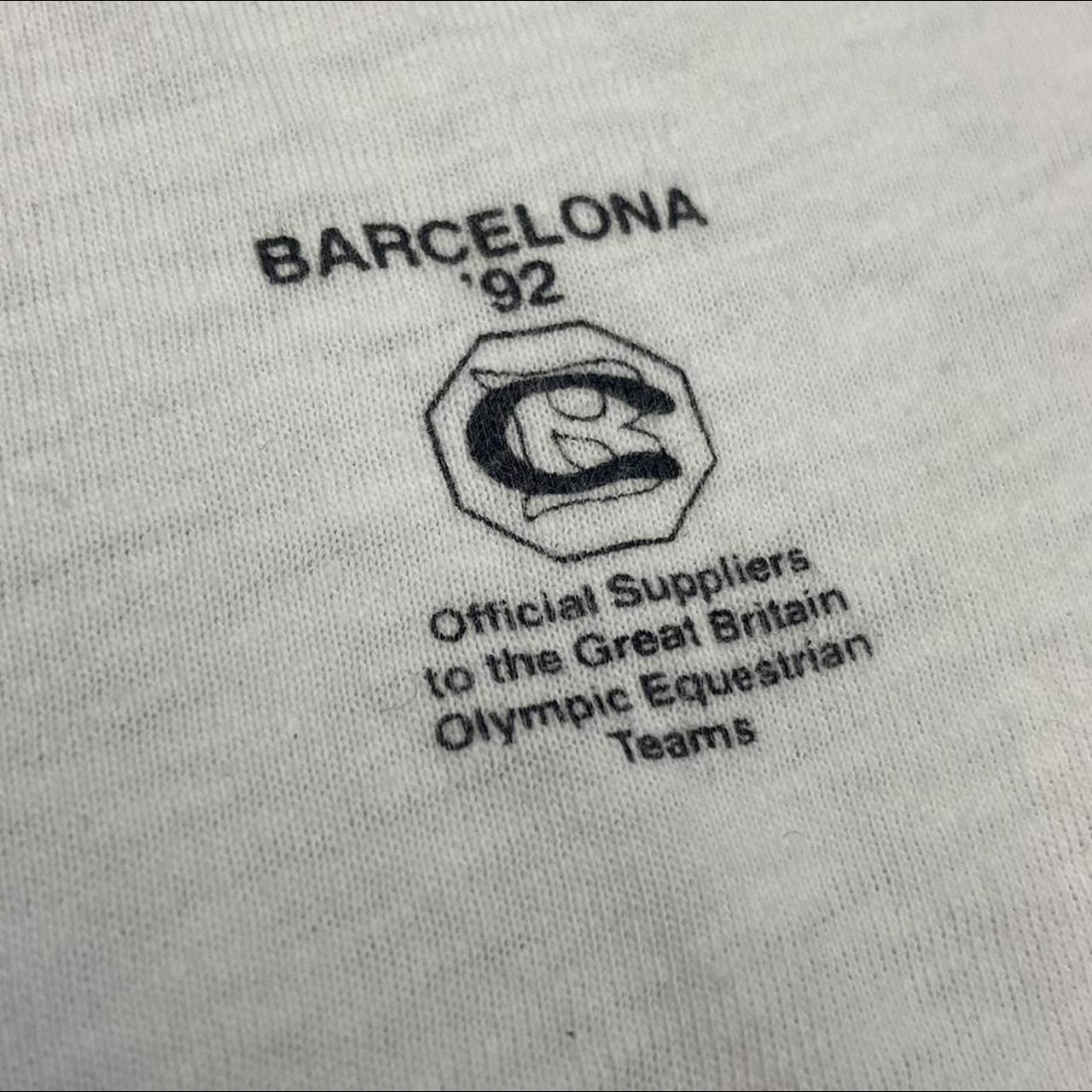 Vintage 90s Barcelona Olympics team GB equestrian horse riding promotional graphic t-shirt