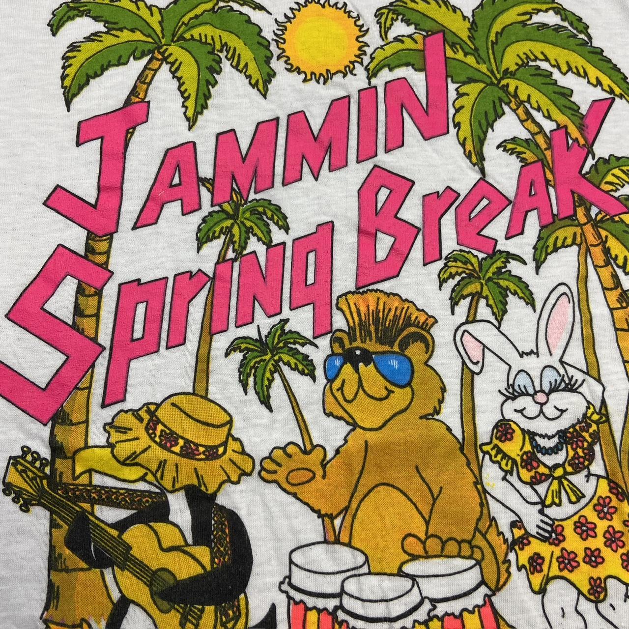 Vintage 90s Jammin Spring Break Bahamas Caribbean promotional graphic t-shirt