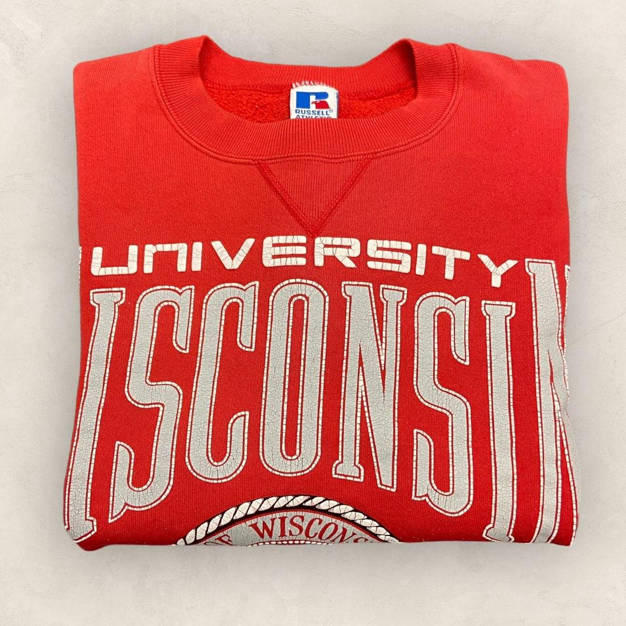 Vintage 90s USA university of Wisconsin varsity promotional graphic sweatshirt